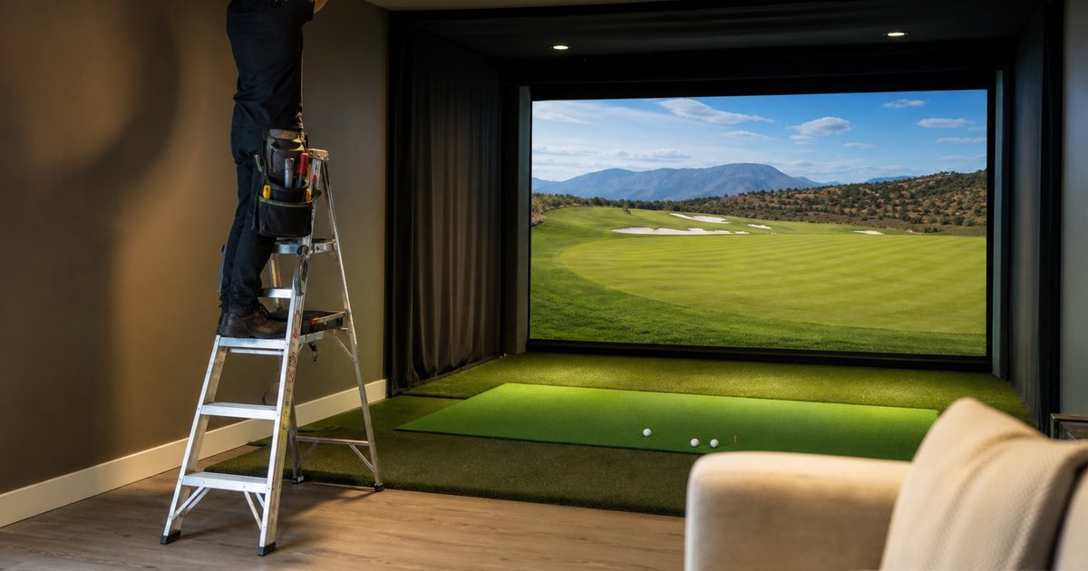 How do you light a home golf simulator bay without confusing the launch monitor?