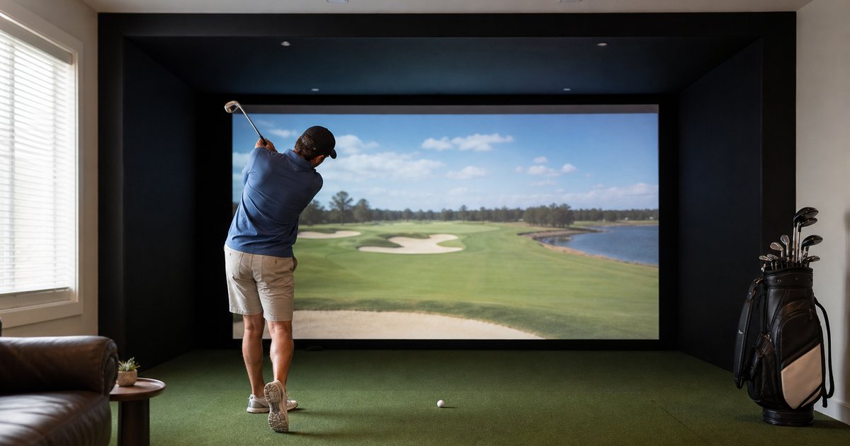 Should you choose a ceiling mounted or floor standing simulator setup?